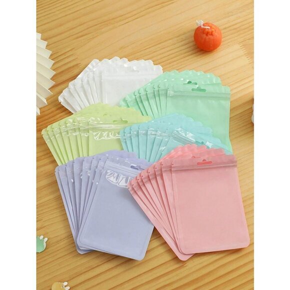 48 pc Pack Mix Color Macaron Multicolor Closure Packing Bags For Gift - Picture 7 of 7